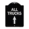 Signmission Driveway All Trucks Move Ahead W/ Up Arrow Heavy-Gauge Aluminum Sign, 24" x 18", BS-1824-24131 A-DES-BS-1824-24131 - alternate 1